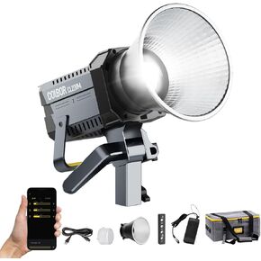 Video Light, COLBOR CL220M 220W Continuous Lighting 2700-6500K CRI96+ 58,100Lux@3.3ft COB Studio Light with Bowens Mount APP for Film Live, Video-Light-Studio-LED-Photography
