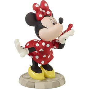 Precious Moments Minnie Mouse Figurine | Do What Makes You Happy | Disney Minnie Mouse Bisque Porcelain Figurine | Disney Home Decor | Hand-Painted