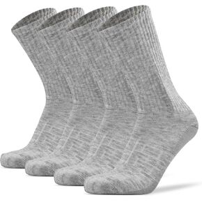 JSPA 4 Pack Men's Merino Wool Hiking Sport Socks Women's Crew Warm Thick Cushioned Outdoor Athletic Socks for Walking Running in Saudi Arabia