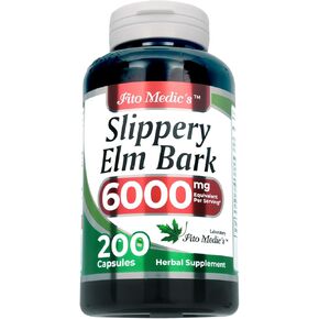 FITO MEDIC'S Lab | Slippery elm Capsules | Slippery elm | Slippery elm bark | 200 Caps | 6000 mg | Ultra high Absorption s.