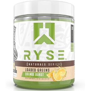 RYSE Loaded Greens Daily Superfood Powder | Essential Micronutrients, Antioxidants, & Vitamins | Natural Energy, Detox, Immunity | 30 Servings (Apple Juice)