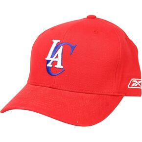 NBA Classic Retro Logo Baseball Cap Hat (Los Angeles Clippers (Red))