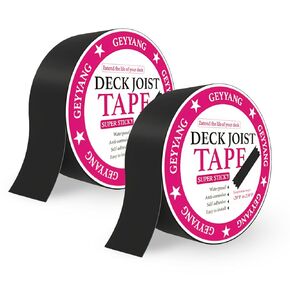 GEYYANG Deck Joist Tape 2 inch x 50 Feet,8 Rolls Butyl Joist Tape for Decking,Waterproof Seal Antiseptic Butyl Deck Tape, Self-Adhesive Deck Flashing Tape for Wood Decks Beams Roof