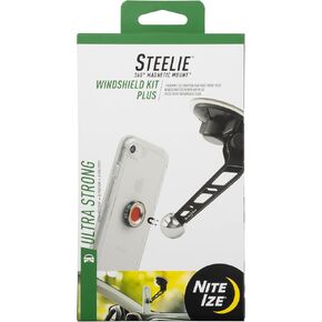 Nite Ize Steelie Windshield Kit - Magnetic Cell Phone Holder for Car Accessories - Sturdy Car Windshield Mount for Cell Phones - Orbiter Plus