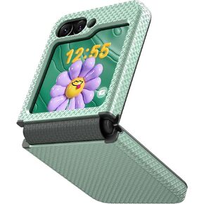 for Samsung Galaxy Z Flip 6 Case, Ultra Slim Lightweight Non Slip Z Flip6 Case for Women Girl Men [Hinge Protection][Military Grade Drop Protection] Dual Layer Shockproof Protective Cover-Black