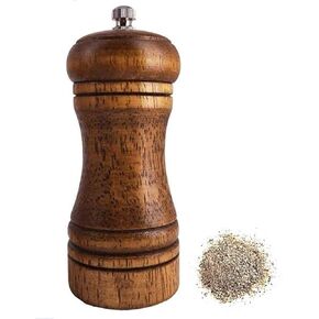 solid wood oak grinder restaurant pepper manual grinding powder pepper grinding kitchen seasoning tool, Adjustable Coarseness (8INCH)