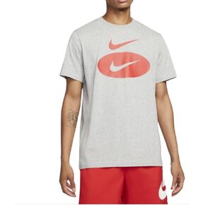 Nike Men's Dark Heather Grey Swoosh League Oval T-Shirt - XL