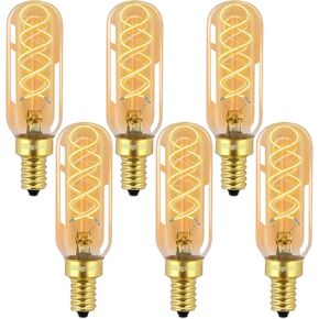 Dimmable E12 Candelabra LED Light Bulbs 25W Equivalent, 3W E12 LED Candle Chandelier Bulbs Warm White 2200K, C32/CA10 Flame Tip LED Edison Bulbs, Ultra-thin Spiral LED Filament Bulbs, 6 PACK