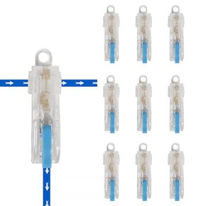 10PCS T Tap Wire Connectors, Solderless Quick Splice Wire Connectors for 0.5-1.5mm² Wire, Electrical T-Tap Self-Stripping Connectors Kit