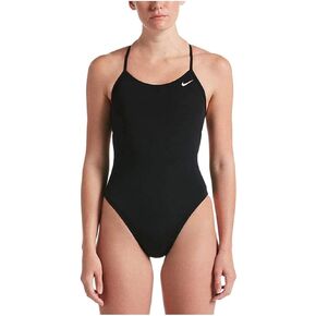 Nike Swim Women's Hydrastrong Solid Lace Up Tie Back One-Piece, Purple Vortex - 34