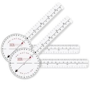 Ever Ready First Aid Plastic 8" Goniometer 360 Degree ISOM – 2 Pack