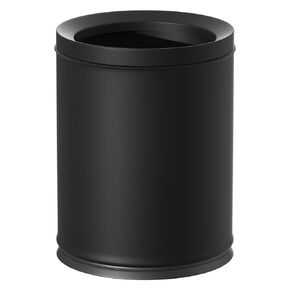 12L/3.1Gal Double Metal White Trash Can, Light Luxury White Trash Can, Round Cute Lidless Garbage Can for Bathroom, Bedroom,Living Room, Kitchen, Office (White 12L)