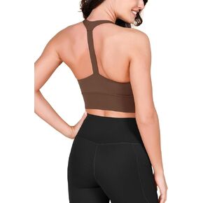 ODODOS ODLEX Halter Sports Bra for Women Padded Wirefree Y Racerback Workout Yoga Bra