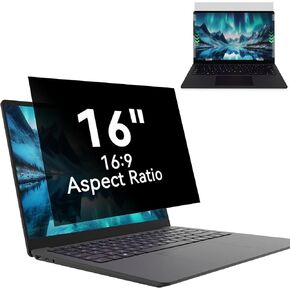 Magnetic Laptop Privacy Screen15.6 Inch 16:9 Aspect Ratio, Anti-Glare Laptop Filter Privacy Shield, Anti-Blue Light Monitor Protector Removable 15.6in Film for Lenovo HP Dell Acer Asus Thinkpad Envy Xps
