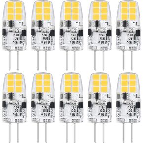 G4 LED Bulb, G4 Light Bulb Type Bi Pin Base Bulb AC/DC 12V 20W Equivalent G4 Halogen Bulbs for Under Cabinet Range Hood Lighting Soft White 2700K 5-Pack