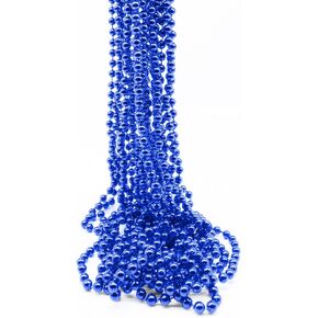 Windy City Novelties 12 Pack Gold Bead 33" inch Necklaces for Mardi Gras, Party Accessory, Team Colors & Celebrations