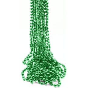 Windy City Novelties 12 Pack Gold Bead 33" inch Necklaces for Mardi Gras, Party Accessory, Team Colors & Celebrations