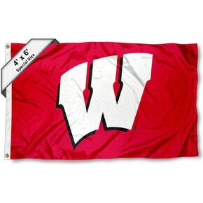 College Flags & Banners Co. UW Badgers 4 ft x 6 ft Flag