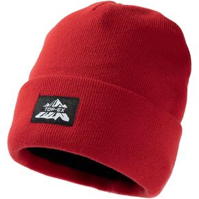 TOP-EX XL/XXL 100% Merino Wool Beanies Hats Men Women Winter Double Layer Warm Knitted Cuffed Beanie Hats