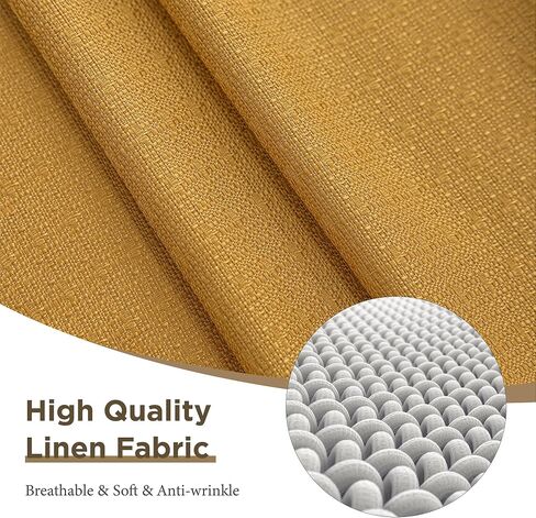 Qisaca Extra Long Curtains Faux Linen Sheer Window Curtains Floor to High Ceiling Curtains for Living Room Custom Made Two Story Curtains 52x168 Inches Long (14ft) 1 Panel Yellow in Saudi Arabia