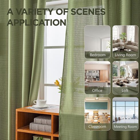 Qisaca Extra Long Curtains Faux Linen Sheer Window Curtains Floor to High Ceiling Curtains for Living Room Custom Made Two Story Curtains 52x168 Inches Long (14ft) 1 Panel Yellow in Saudi Arabia