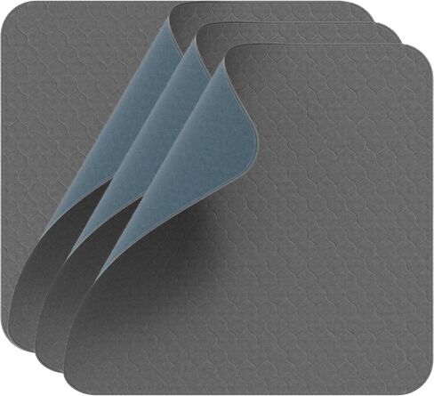 Inspire Underpads | Stain Hiding Gray - Reusable Incontinence Bed Pads Waterproof Mattress Pad | Disposable Bed Pads for Adults Pee Pads | Incontinence Pads for Beds, Dog Pads (18 X 24 - 3 Pack) in Kuwait