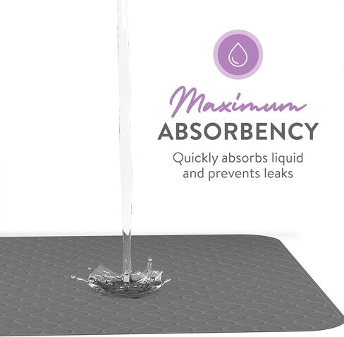 Inspire Underpads | Stain Hiding Gray - Reusable Incontinence Bed Pads Waterproof Mattress Pad | Disposable Bed Pads for Adults Pee Pads | Incontinence Pads for Beds, Dog Pads (18 X 24 - 3 Pack) in Kuwait