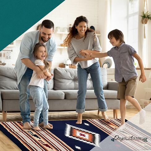 Boho Southwest Area Rug - Washable Bohemian Runner - Western Carpet - Rustic Rugs for Living Room, Outdoor Area, Bedroom, Decor, Kitchen & More (Center Diamond, 20x40 Inches, Cream/Black) in Saudi Arabia