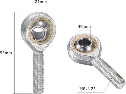 POS25 Rod End Bearing - [ 25mm Bore M24x2.0 Right Hand Male Thread], Suitable for Automation Equipment, 45 Steel, Chrome Steel in Saudi Arabia