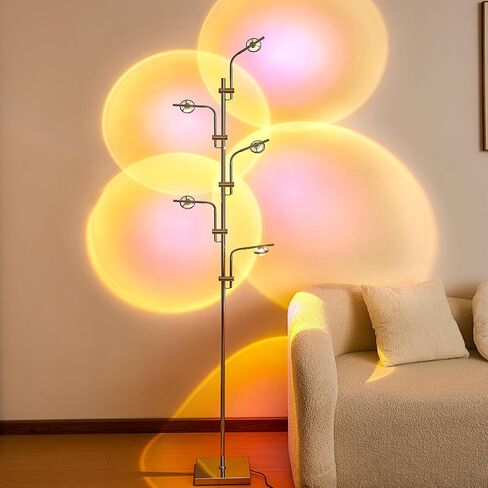 Spiral Floor Lamp 53 inch, with Remote Control Three Color Dimmable Standing Lamps, Modern Creative Pole Lamp, 36W Floor Lamps for Living Room, Bedroom, Office, Study Light（Black） in Saudi Arabia