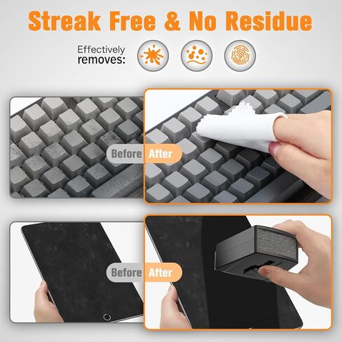 Keyboard Cleaner Laptop Cleaning Kit, 5 in 1 Computer Screen Cleaning Brush Tool, Electronics Cleaner with Multi-Function Cleaning Cloth Spray for MacBook iPhone ipad Tablet PC Monitor Camera Lens in Saudi Arabia