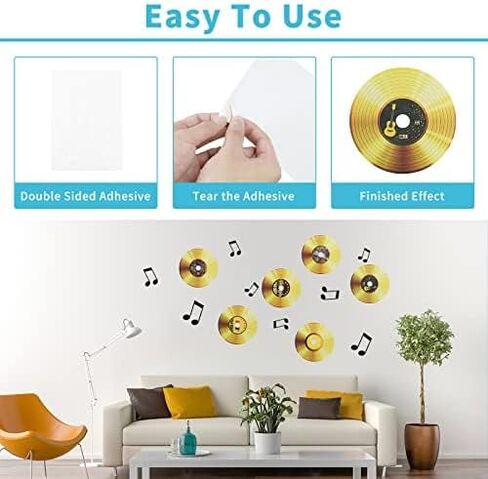 WrtmyR 20 حزمة من سجلات الفينيل الفارغة للديكور باللون الأسود (مادة الورق المقوى) in Kuwait