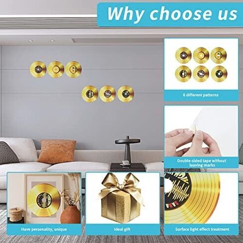 WrtmyR 20 حزمة من سجلات الفينيل الفارغة للديكور باللون الأسود (مادة الورق المقوى) in Kuwait