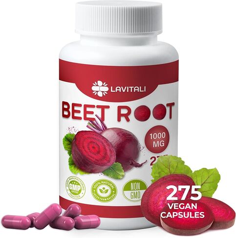 150 Beet Root Extract Capsules, 1000mg per Serving, 100% Natural & Pure from Beet Root, No Gluten, No Sugar, Vegan Capsules, High Concentrated Herbal Beet Root Extract. in Saudi Arabia