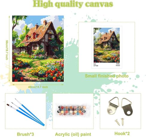 COMBYEO Landscape Paint by Numbers for Adults Beginner, Mountains Paint by Number on Canvas Without Frame, DIY Acrylic Paint by Numbers Kits for Gift Home Wall Decor 16X20inch in Saudi Arabia