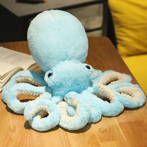 XIYUAN Stuffed Octopus Plush Toy Octopus Plush Doll Cute Big Eyes Octopus Stuffed Animals Soft Stuffed Marine Animals Plush Pillow for Kids Gift Small11.8inch (Yellow) in Kuwait