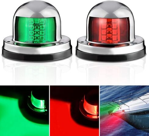 شريط إضاءة قارب Nilight قطعتين 13 بوصة 66 LED أحمر وأخضر للملاحة البحرية القوس ضوء 12 فولت IP68 مقاوم للماء لقارب عائم عالمي قارب جون بوت جيتسكي كاياكي، ضمان لمدة عامين in Saudi Arabia