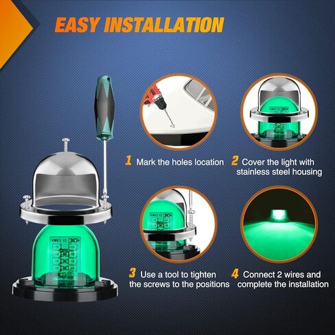 شريط إضاءة قارب Nilight قطعتين 13 بوصة 66 LED أحمر وأخضر للملاحة البحرية القوس ضوء 12 فولت IP68 مقاوم للماء لقارب عائم عالمي قارب جون بوت جيتسكي كاياكي، ضمان لمدة عامين in Saudi Arabia