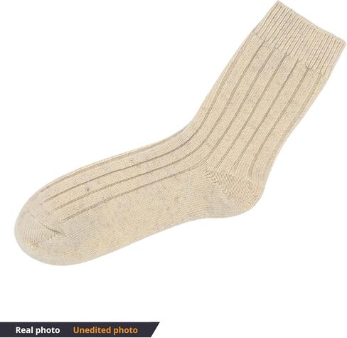 92% Merino Wool Socks for Men and Women Crew Cozy Heavyweight Hiking Skiing Outdoor Super- Soft Large Size US White, 100% Made in Mongolia. Pure Wool Socks in Saudi Arabia