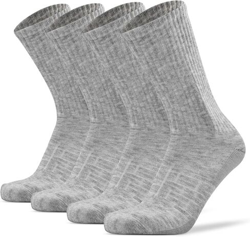 JSPA 4 Pack Men's Merino Wool Hiking Sport Socks Women's Crew Warm Thick Cushioned Outdoor Athletic Socks for Walking Running in Saudi Arabia