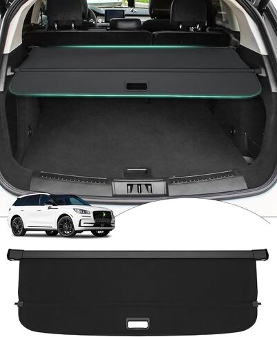 Powerty متوافق مع غطاء الشحن Ford Edge 2023 2015-2022 غطاء خلفي قابل للسحب وغطاء صندوق الأمتعة باللون الأسود بدون فجوة in Kuwait