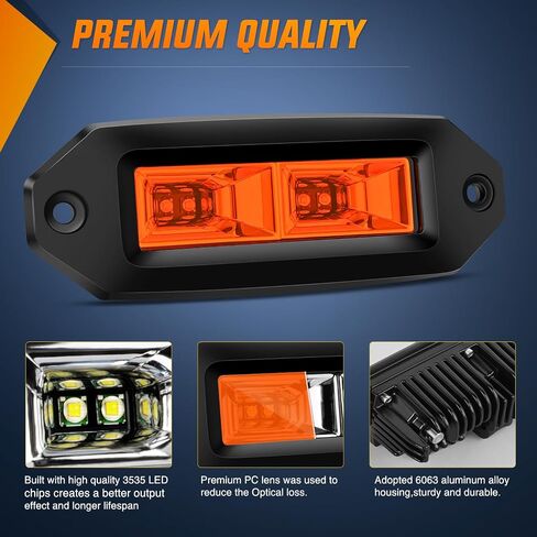 Nilight 2PCS 40W فلوش جبل LED القرون الفيضانات LED شريط ضوء العمل، على الطرق الوعرة النسخ الاحتياطي أضواء القيادة مصباح الضباب لجيب الوفير ATV UTV SUV شاحنة قارب in Kuwait