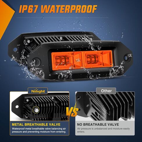 Nilight 2PCS 40W فلوش جبل LED القرون الفيضانات LED شريط ضوء العمل، على الطرق الوعرة النسخ الاحتياطي أضواء القيادة مصباح الضباب لجيب الوفير ATV UTV SUV شاحنة قارب in Kuwait