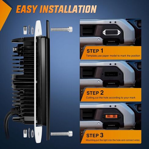 Nilight 2PCS 40W فلوش جبل LED القرون الفيضانات LED شريط ضوء العمل، على الطرق الوعرة النسخ الاحتياطي أضواء القيادة مصباح الضباب لجيب الوفير ATV UTV SUV شاحنة قارب in Kuwait