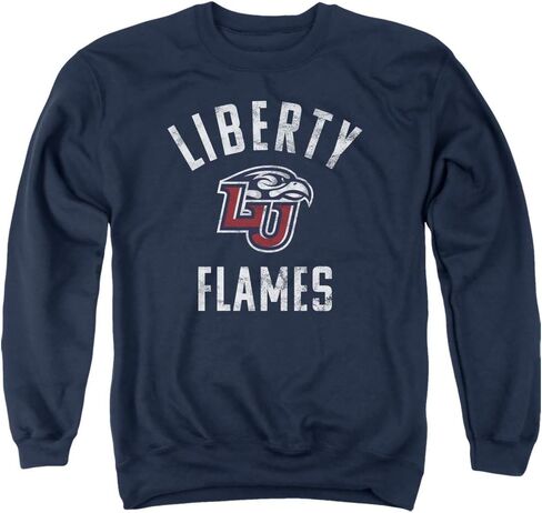 Liberty University Official Flames Logo Unisex Adult Crewneck Sweatshirt in Saudi Arabia