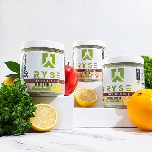 RYSE Loaded Greens Daily Superfood Powder | Essential Micronutrients, Antioxidants, & Vitamins | Natural Energy, Detox, Immunity | 30 Servings (Apple Juice) in Saudi Arabia