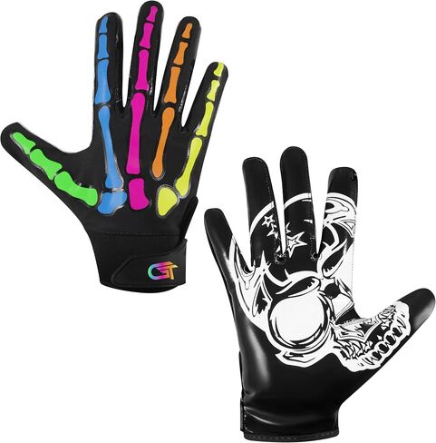 Glorious Traders Youth Football Gloves American Wide Receiver Football Gloves for Adult Men Women & Boys with Super Sticky Silicone Grip Palms Ultimate Performance Booster in Kuwait