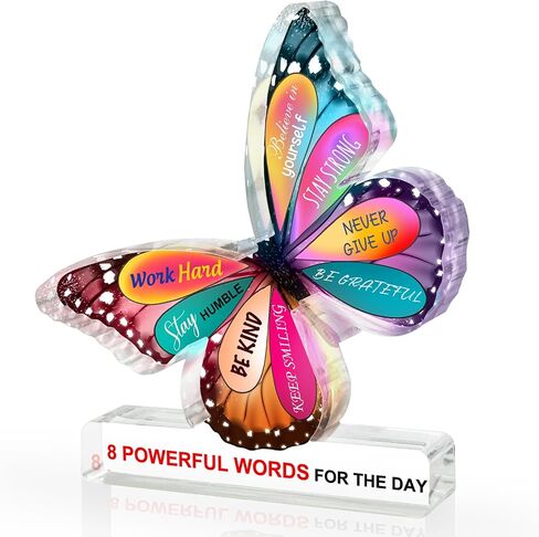 Inspirational Gifts, Inspirational Butterfly Acrylic Sign, Inspirational Rustic Decor, Motivational Decor with Sayings, Positive Office Desk Decor, Encouragement Cheer Up Office Sign for Home Office in Saudi Arabia
