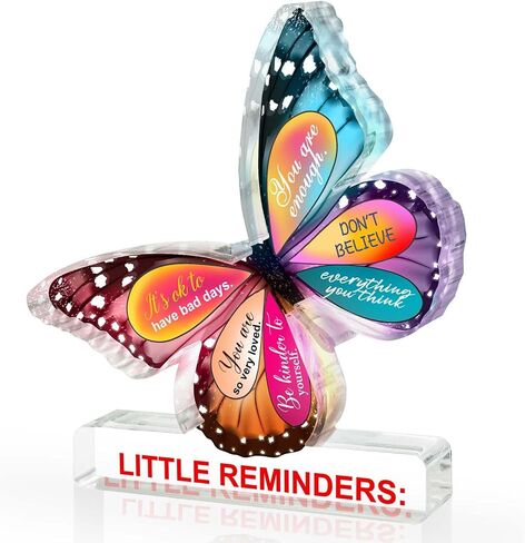 Inspirational Gifts, Inspirational Butterfly Acrylic Sign, Inspirational Rustic Decor, Motivational Decor with Sayings, Positive Office Desk Decor, Encouragement Cheer Up Office Sign for Home Office in Saudi Arabia