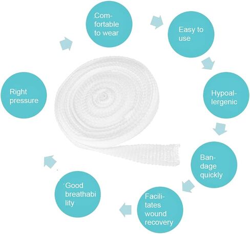 Elastic Net Wound Dressing Bandage Stretchable Fix Band Emergency Aid Tubinette (Type 6) in Saudi Arabia